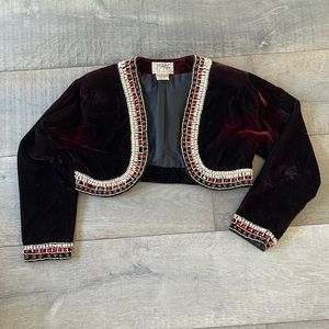 Vintage velvet bolero jacket